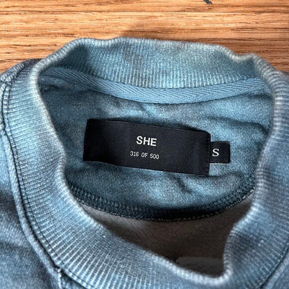 Darc Sport She Green Pullover Cropped Crewneck Women’s Sz S Preowned - Picture 5 of 5